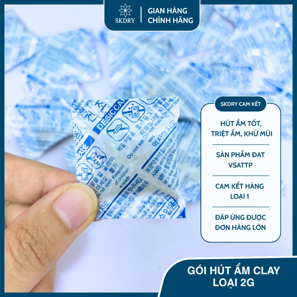 GÓI HÚT ẨM CLAY LOẠI 2g