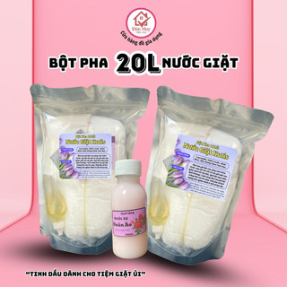   COMBO  Bột Pha 20-22L Nước Giặt Tại Nhà Làm Sạch Tiết Kiệm Chi Phí 