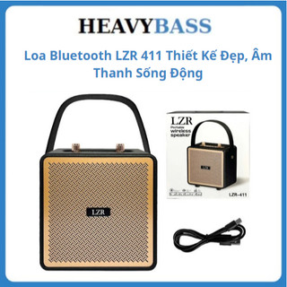 Loa Bluetooth LZR 411 Thiết Kế Đẹp Mắt, Bass Cực Căng, Công Suất 15W Nhỏ Gọn Phù Hợp Mang Đi Du Lịch