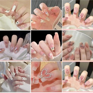  Móng Tay Giả Nail Box Cô Dâu Đính Đá Hoa Pastel Kháng nước - Tiệc Tùng Cô dâu Hẹn Hò Dự Event | Z401 - Z850 