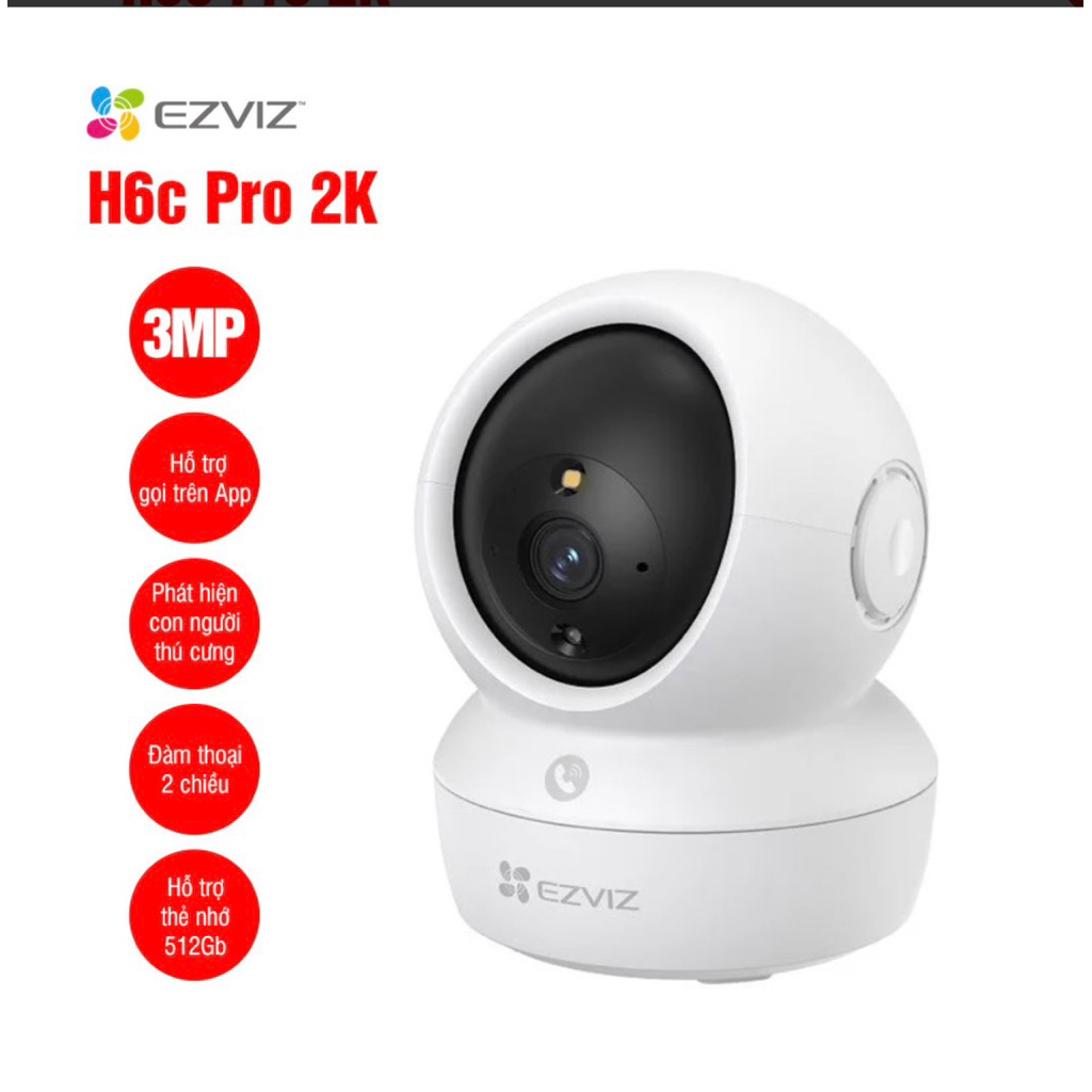 Camera WiFi quay quét EZVIZ H6c Pro 2K 3MP