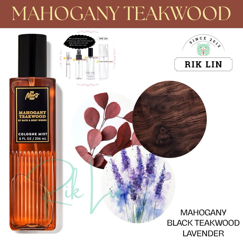 MAHOGANY TEAKWOOD - Xịt Thơm /Nến 1 Bấc Bath & Body Works Usa