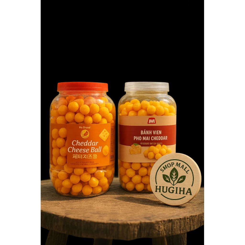 Snack Phô Mai Viên Size Jumbo Cheddar Cheese Ball No Brand ,  MM