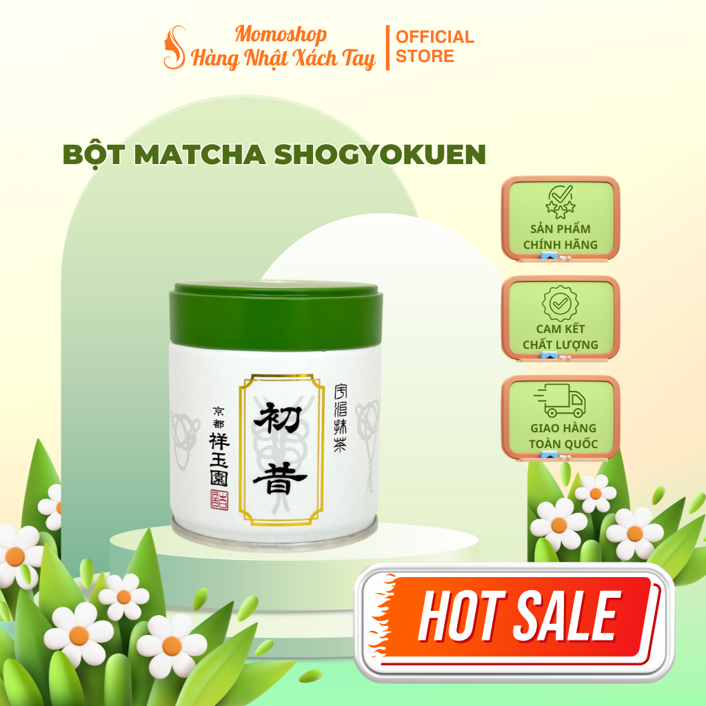 Bột Matcha Shogyokuen Cao Cấp Izumi no Shiro Hatsu Mukashi Nhật Bản – Nguyên Chất, Chính Hãng