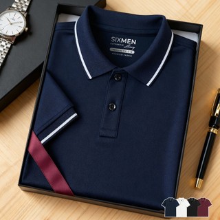  Áo polo nam cao cấp SIXMEN  Tặng Kèm Hộp Quà Xịn  vải cá sấu FeelMax thoáng mát - Trơn Basic viền 