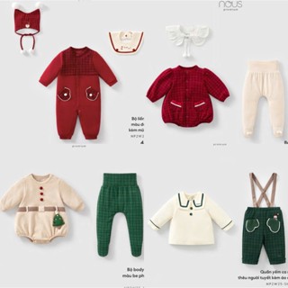   NGĐ  Nous Xmas - Set Body Bộ quần áo Noel cho bé trai Bé gái từ sơ sinh đến 1 tuổi 