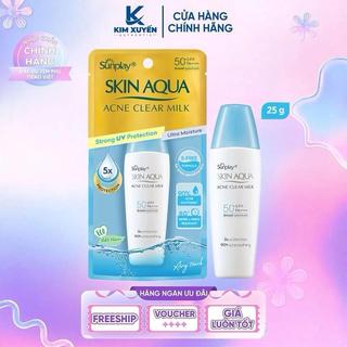   NẮP XANH  Sữa chống nắng SUNPLAY SKIN AQUA Acne Clear Milk 25G 