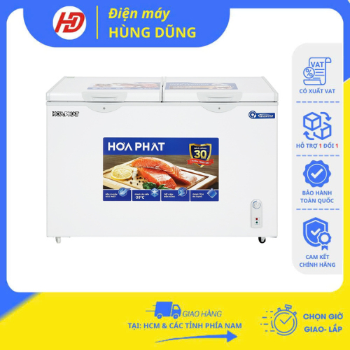 [SHIP HỎA TỐC HCM] Tủ đông Hòa Phát 400l  INVERTER HCFI 666S1Đ2/HPF AD8352 1 ngăn đông BH 30 tháng