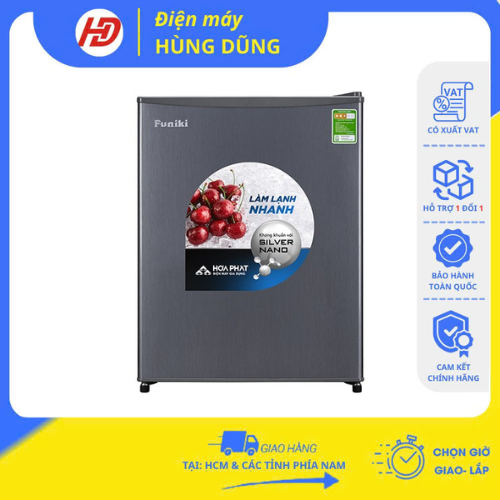 [ SHIP HOẢ TỐC 2H tại HCM] Tủ lạnh mini Funiki 70 lít làm đá nhanh FR-71CD Ghi xám /FR-71DSU Đen