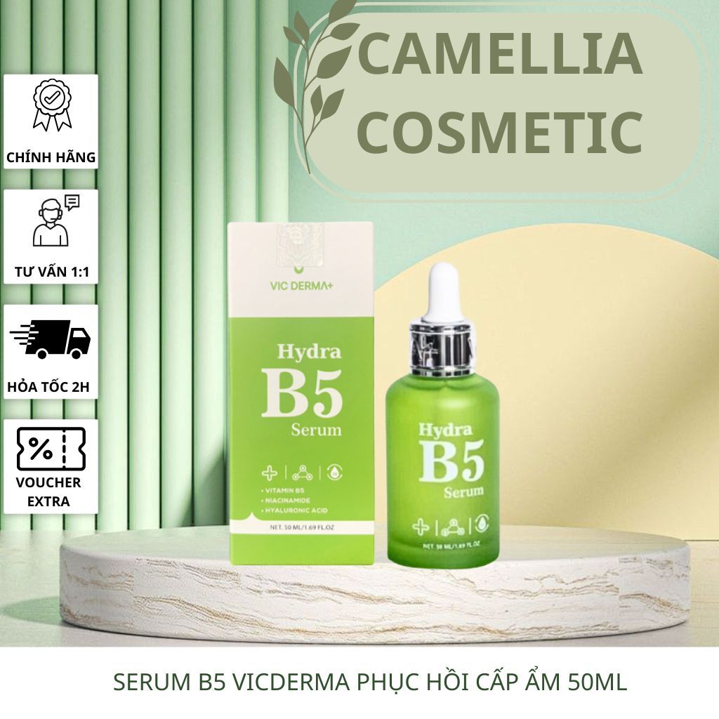 Serum Vic Derma + Hydra B5 Phục Hồi, Cấp Ẩm, Căng Bóng Da