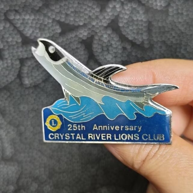 H0017-HUY HIỆU LIONS CLUB MỸ – KỶ NIỆM 25 NĂM THÀNH LẬP CRYSTAL RIVER LIONS CLUB