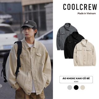  Áo Khoác Kaki Jeans Nam Nữ COOLCREW Cổ Bẻ Form Regular Phong Cách Hàn Quốc 