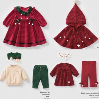   NGĐ  Nous Xmas - Bộ quần áo Noel giáng sinh cho bé trai bé gái từ 6 tháng đến 3 tuổi 