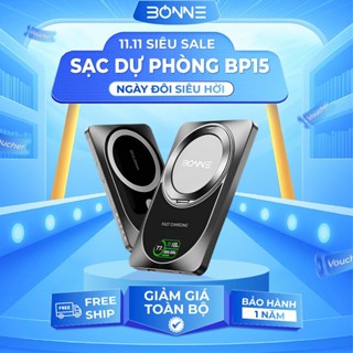   Độc Quyền LIVE  Sạc Nhanh Bp15 Chính Hãng BONNE TECH Hỗ Trợ Sạc Không Dây Dung Lượng 10,000mAh Chứng Nhận CCC 