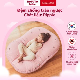 Đệm chống trào ngược ROTOTO BEBE đa năng chính hãng, sử dụng lâu dài, chất liệu Ripple thoáng mát