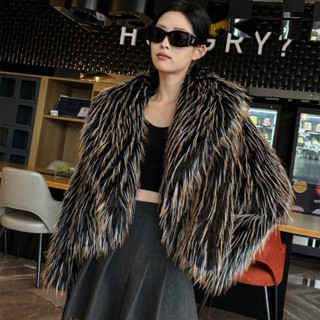  Áo khoác lông chồn nữ dáng ngắn cổ bẻ lớn viền may dày – phong cách trẻ trung – mẫu mới mùa đông 2026 – Shopxinh888888 