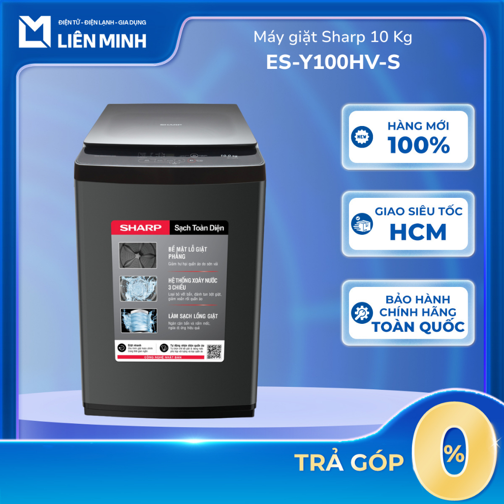 Máy Giặt SHARP ES-Y100HV-S / ES-Y75HV-S / ES-Y85HV-S / ES-Y90HV-S [Giao Toàn Quốc]
