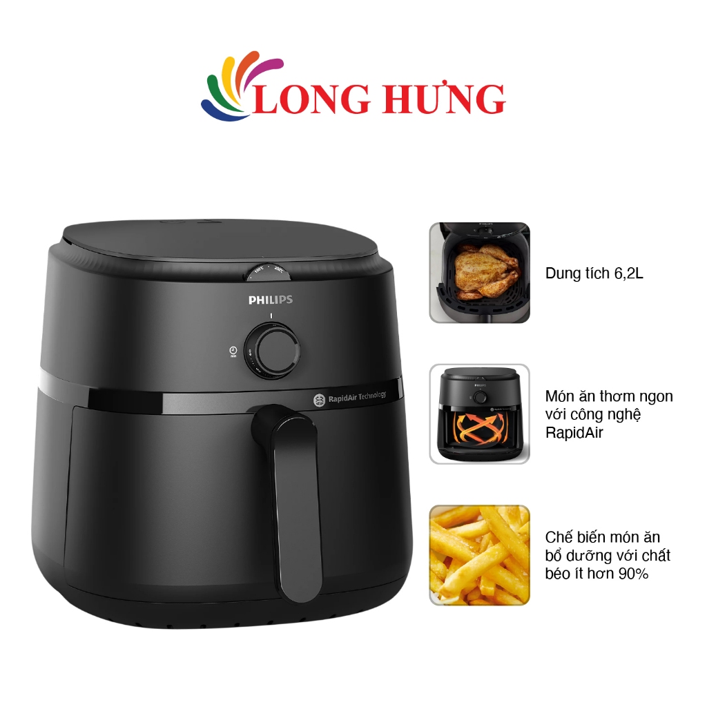 Nồi chiên không dầu Philips 6.2 lít NA130/00 - Hàng chính hãng