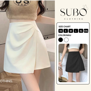  Chân Váy Chữ A SUBO Dáng Ngắn Thiết Kế May Lệch Tà Xếp Ly Thiết Kế Eo Cách Điệu Phong Cách Hàn Quốc Trẻ Trung Cá Tính 