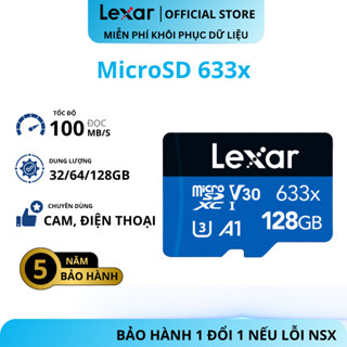 Thẻ nhớ chuyên dụng cho Camera MicroSD Lexar 633x 32GB/64GB/128GB 100MB/s - kèm Adapter chuyển SD