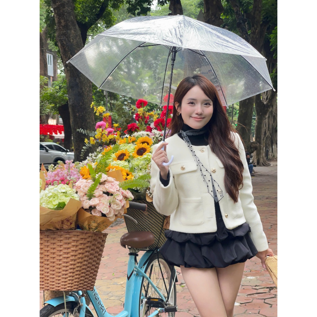 Áo dạ ép lông cổ tròn (FORM RỘNG) phong cách tiểu thư sang chảnh HaLuu Store HH112 thích hợp cho nữ | BigBuy360 - bigbuy360.vn