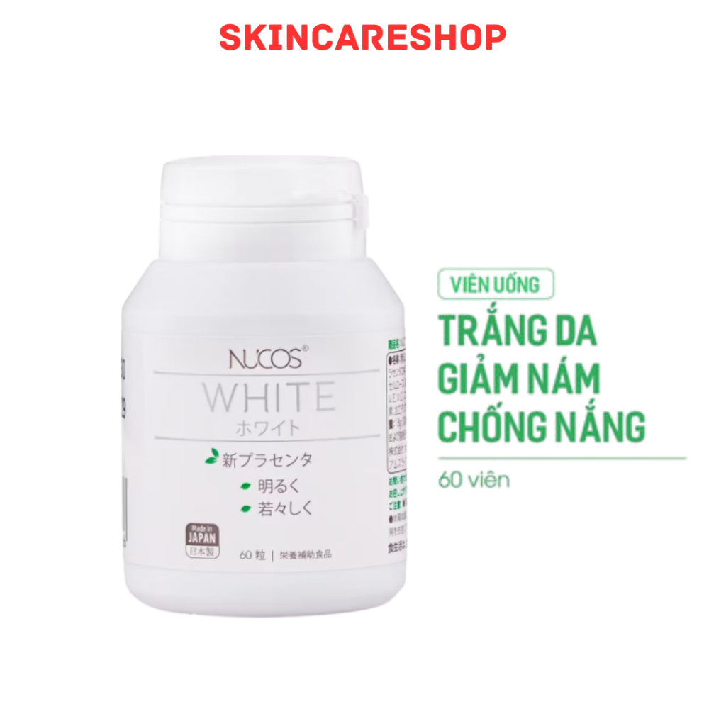 Viên uống Nucos White hỗ trợ sáng da, giảm thâm nám (Hộp 60 viên)