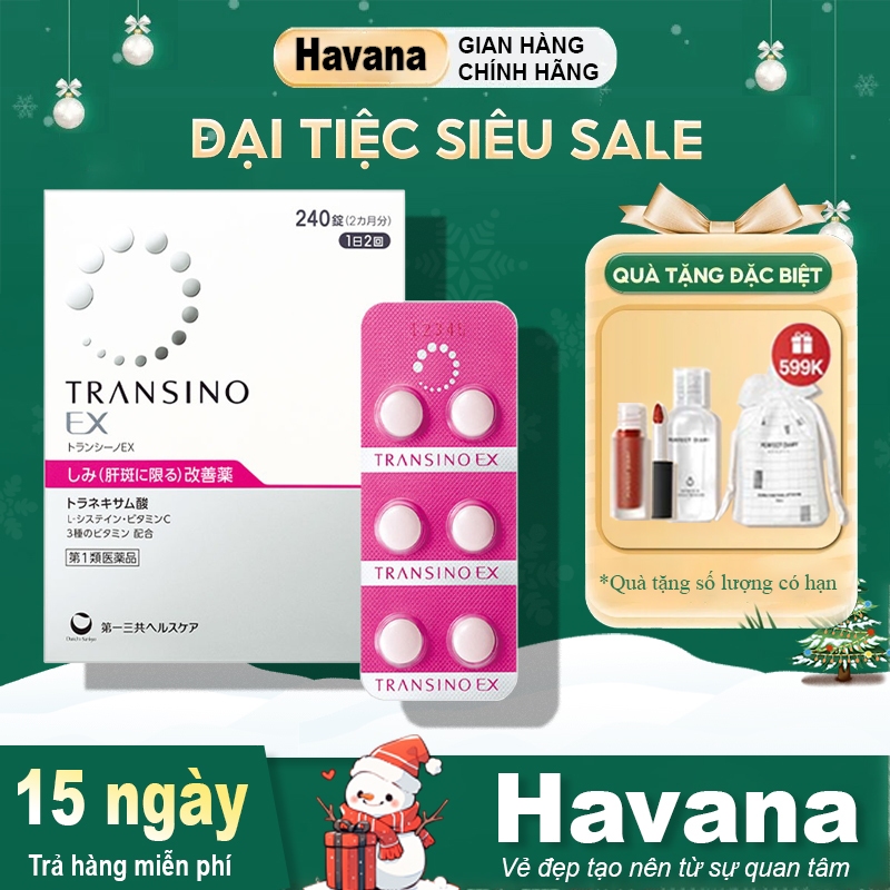 Viên Uống Trắng Da TRANSINO WHITE PREMIUM Nhật Bản Trắng Da, Mờ Nám, Tàn Nhang - hvn