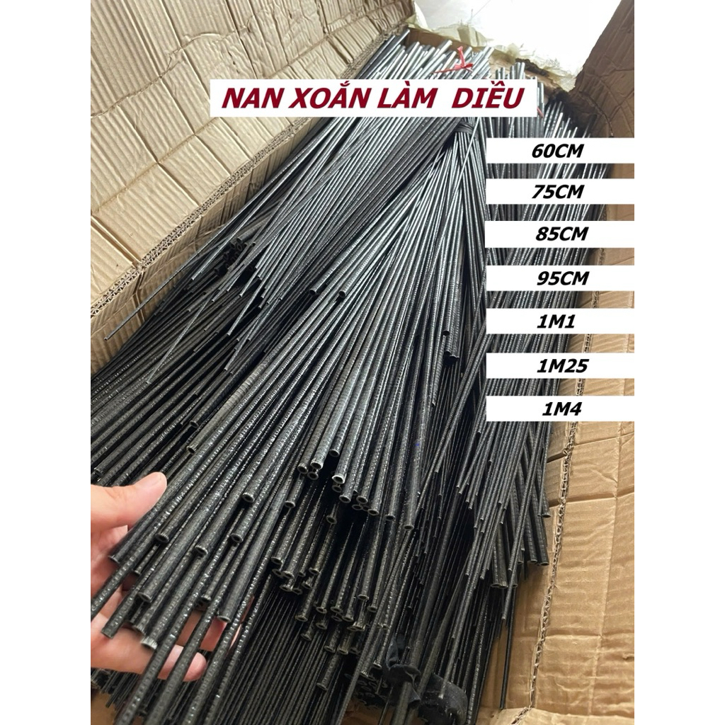 Nan cacbon xoắn dài loại vip dẻo 60cm-75cm-80cm-85cm-90cm-95cm-1m1-1m15-1m25-1m4