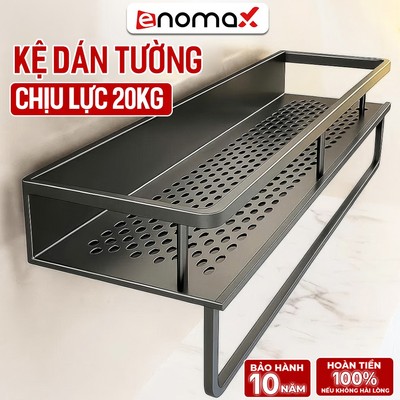 Kệ để đồ nhà tắm ENOMAX đựng đồ đa năng dán tường, để mỹ phẩm, decor nhà tắm không cần khoan, tặng keo dán