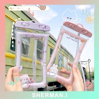 【sherman.i】Túi chống nước điện thoại xịn viền phao hoạt hình cute nổi trên mặt nước đi bơi đi biển, đi mưa có kèm dây đe