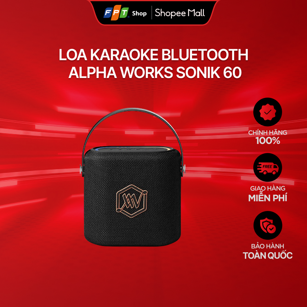 [Chỉ GH tận nơi] Loa Karaoke Bluetooth ALPHA WORKS SONIK 60