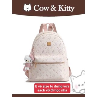   Quai To Mở Bán  Balo đi học Cow Kitty   Có Móc Khóa   size40 nam nữ thời trang đi chơi du lịch đựng vừa sách vở A4 BL99 