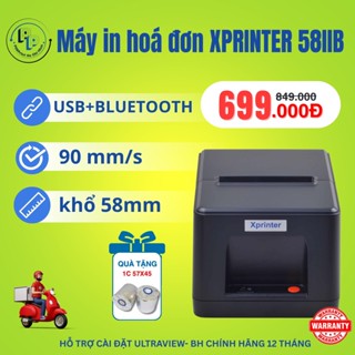  Máy in bill tính tiền Xprinter 58iiB kết nối BLUETOOTH máy in hoá đơn tính tiền kết nối điện thoại khổ 58mm 