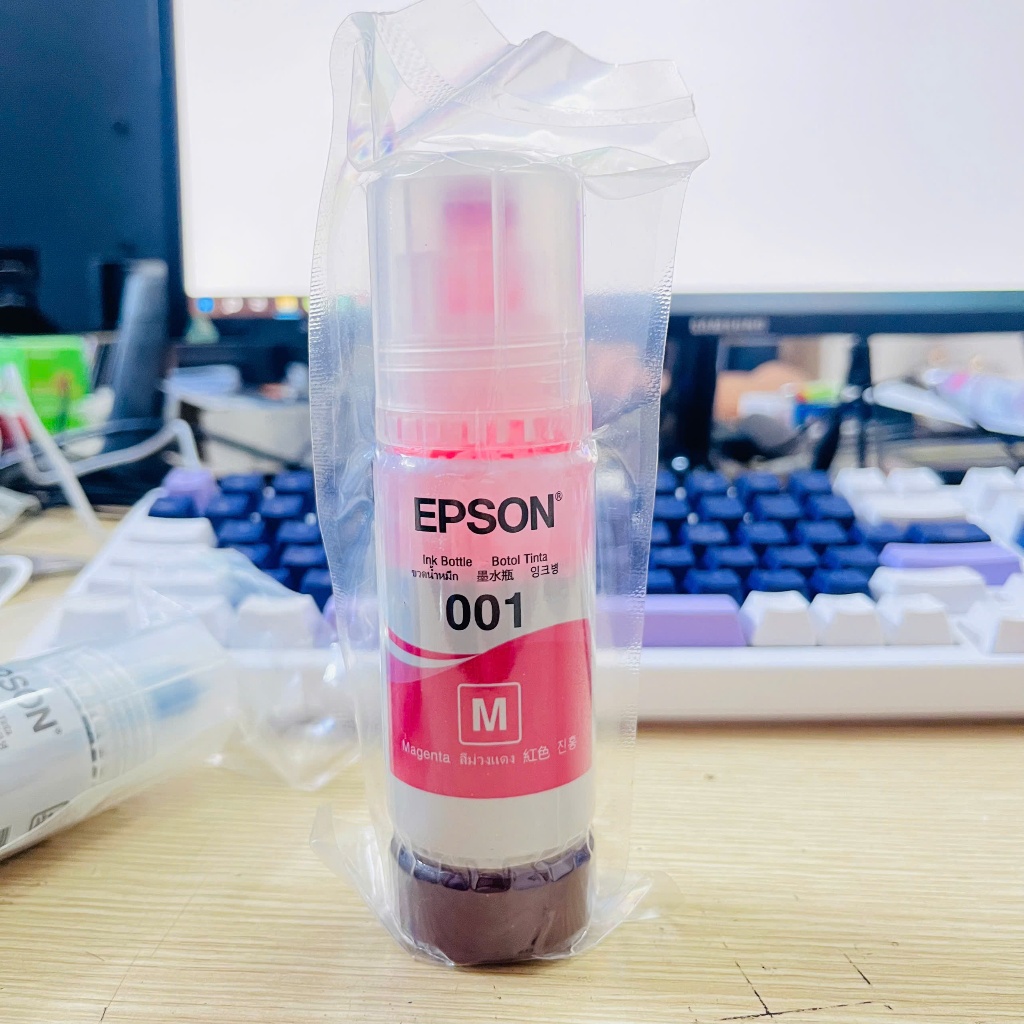 Mực in Epson 001 M (Đỏ) – Hàng Chính Hãng – Phù Hợp Máy In Epson L14150 / L4150 / L4260 / L6160 / L6