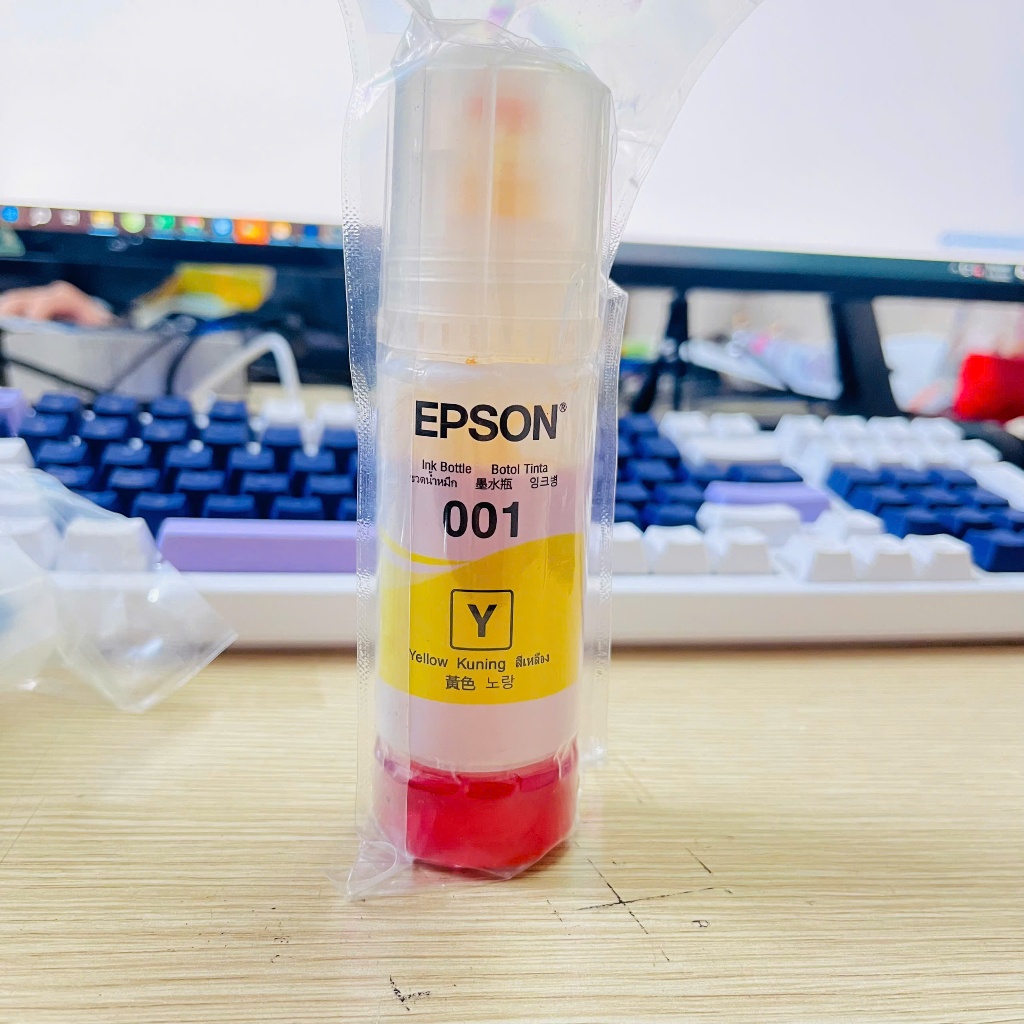 Mực in chính hãng Epson 001 Y (Màu Vàng) – Phù hợp với các máy in Epson L14150, L4150, L4260 và hơn 