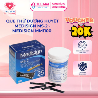 [ VOUCHER 20K MỞ BÁN] Que thử đường huyết Medisign - Máy đo đường huyết, que thử lượng đường trong máu Medisign