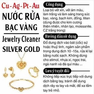 combo 4 chai nước rửa bạc trang sức vàng bạc platin đồng xi NTC