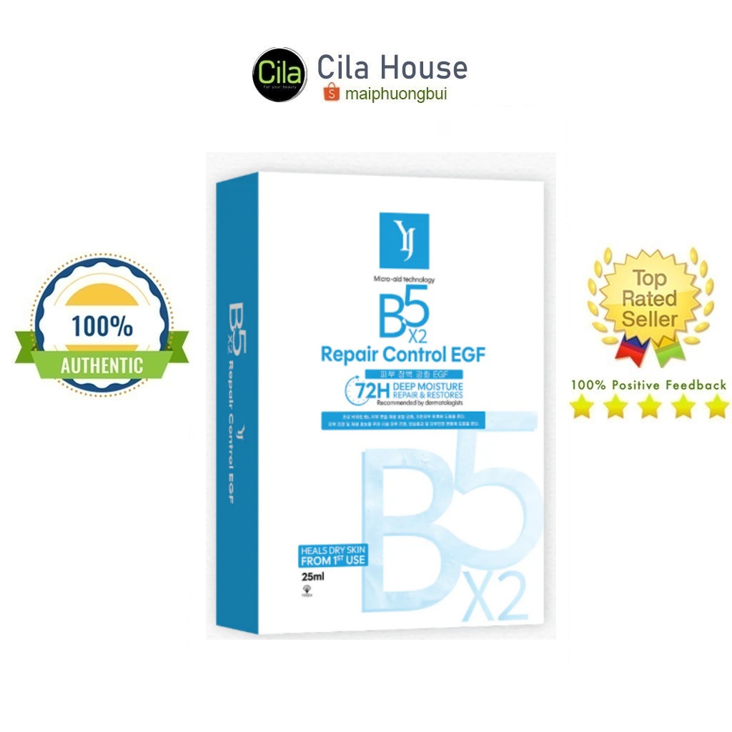 Combo 10 miếng Mặt Nạ Phục Hồi Cấp Ẩm YUEJIN B5 Repair Control EGF / KR.LAB 25ml - Cila House