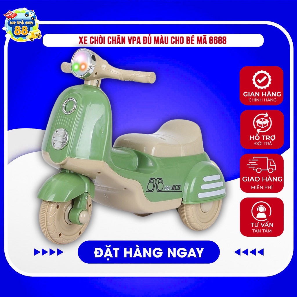 C8688- Xe chòi chân VPA cho bé mã 8688 đủ màu