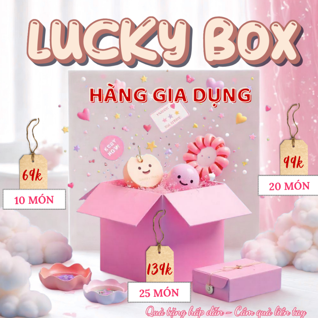 🎁 Hộp Quà Bí Ẩn Gia Dụng – Lucky Box Tiện Ích 69K / 99K / 139K | Mở Là Có Quà