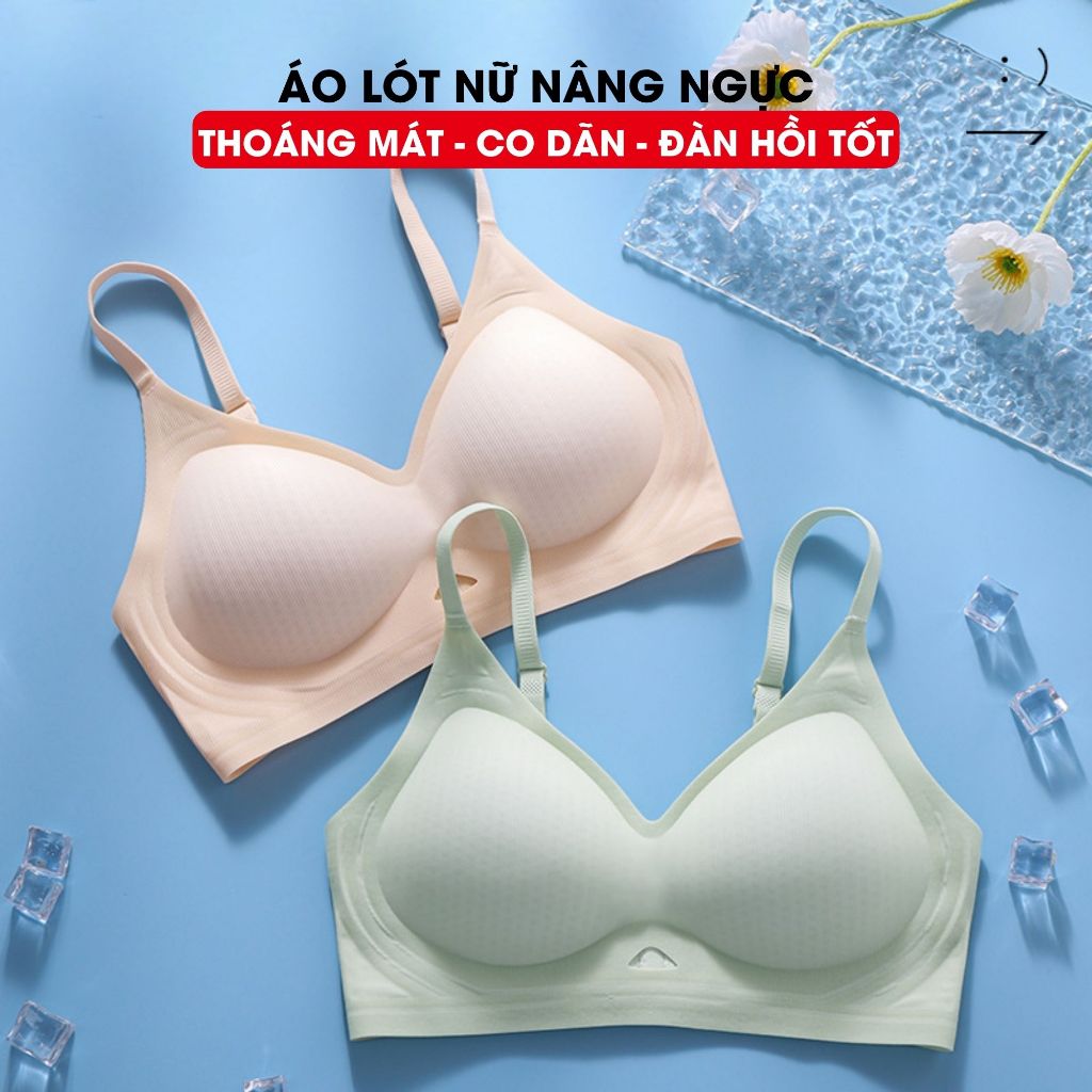 Áo Ngực Áo Lót Bra Su Có Đệm Mút Dày Nâng Ngực 2CM Không Lộ Viền Không Gọng HL BOUTIQUE A1107