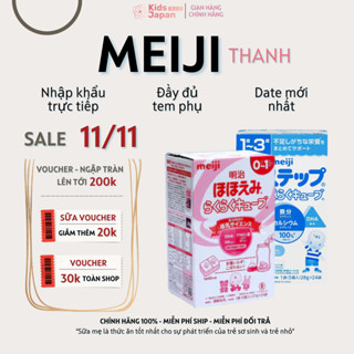  Sữa bột Meiji nội địa nhật dạng thanh số 0 và số 9 hộp 30 gói chính hãng date xa 