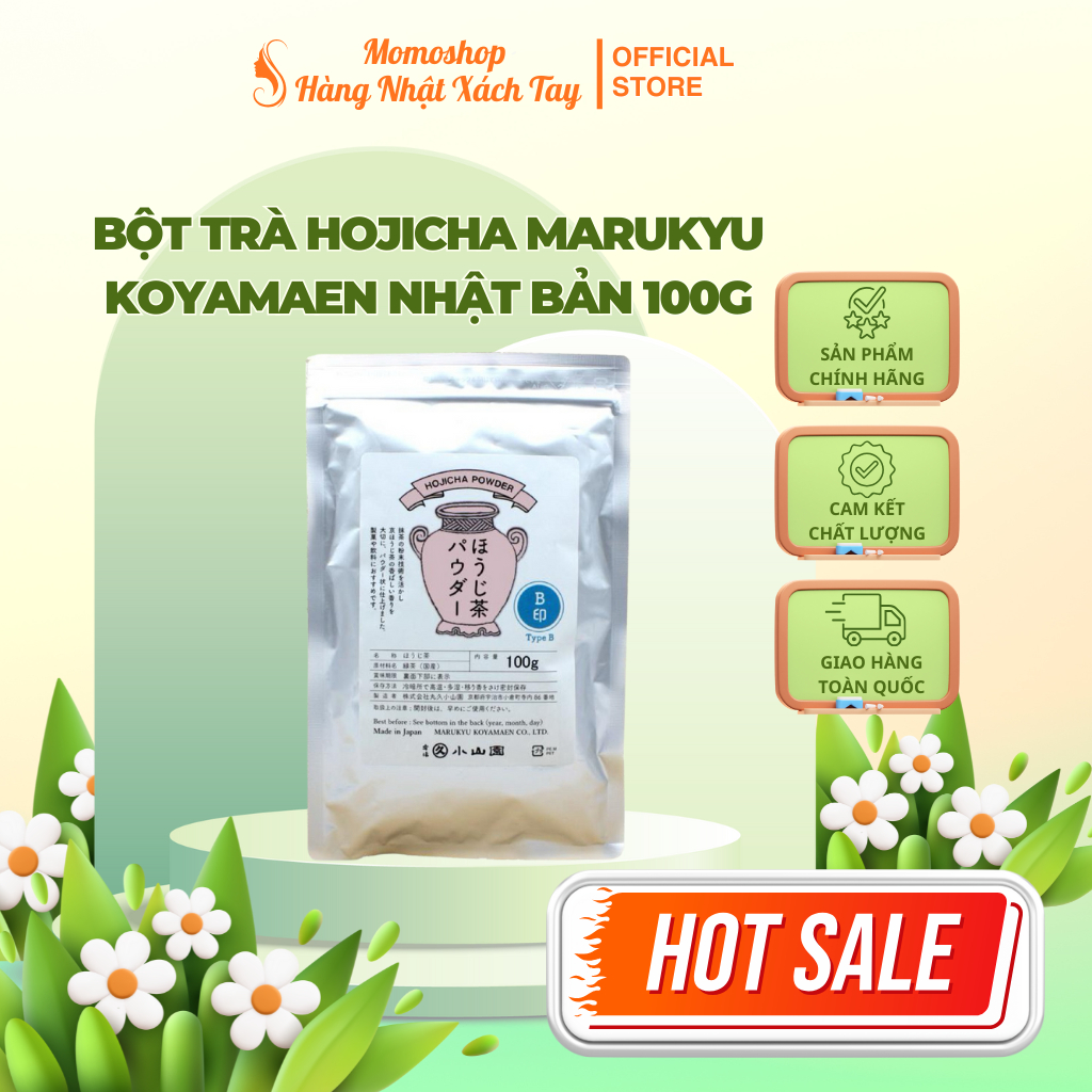 Bột Trà Hojicha Marukyu Koyamaen Nhật Bản 100g – Type A & Type B, Cao Cấp