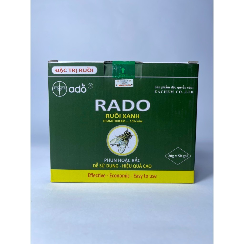 SP di ệt ruồi Rado 20gr, Thuốc ruồi Rando diệt ruồi đen, ruồi xanh, Thuốc ruồi Rando dùng diệt ruồi 