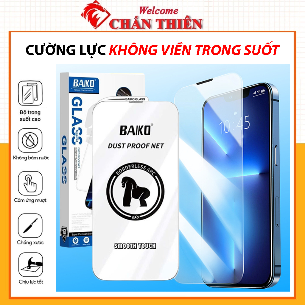 Kính Cường Lực Iphone 16 pro max  không viền 16plus 17 Pro max 15 pro max 15 plus 14 pro Full Màn trong suốt[BK-Trắng]