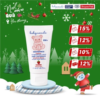  Kem đánh răng cho bé Babycoccole trẻ em nuốt được từ 6M+ hương dâu 30ml 