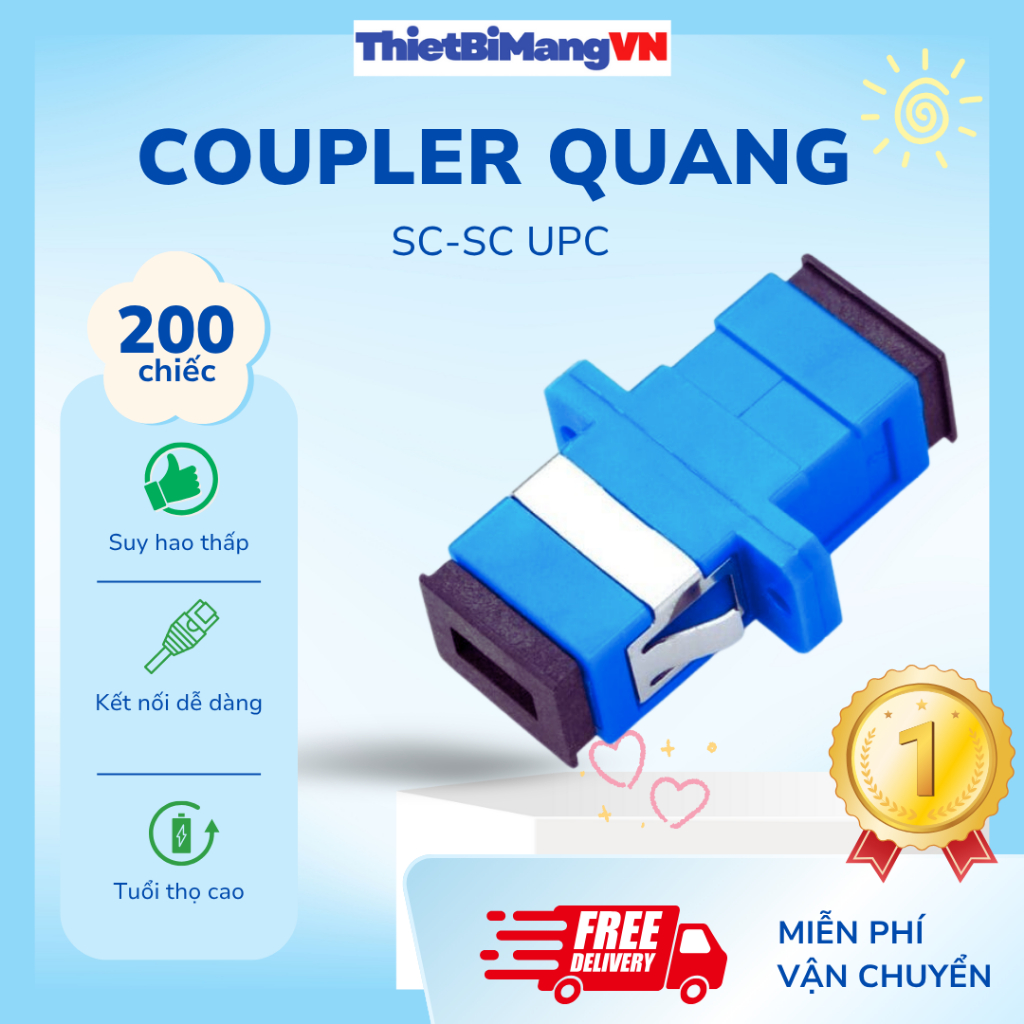 200 Chiếc Coupler Đầu Nối Sợi Quang Nhanh SC-SC UPC