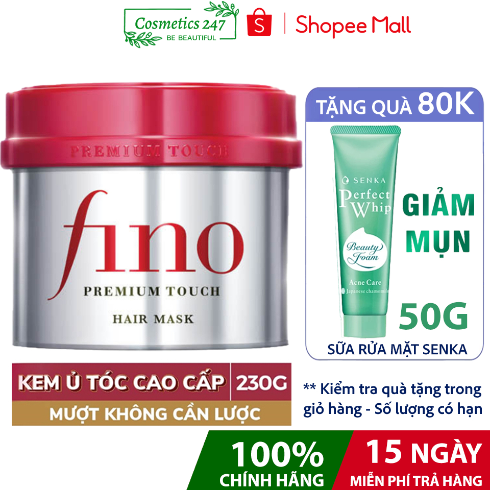Kem Ủ Tóc Fino Premium Touch 230g Giúp Tóc Phục Hồi, Suôn Mượt