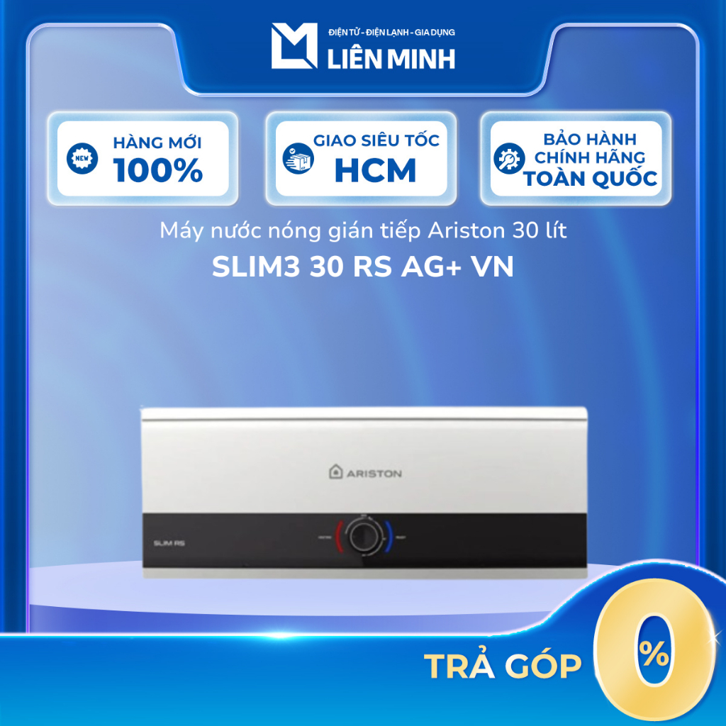 Máy Nóng Gián Tiếp Ariston SLIM3 20/30 Lít RS AG+ VN - SLIM3 20 RS AG+ VN || SLIM3 30 RS AG+ VN
