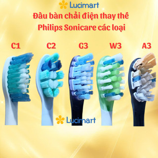  Đầu bàn chải điện thay thế Philips Sonicare A3 C1 C2 G2 W C3 G3 W3 Gentle Care nhiều phân loại 